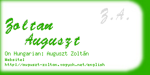 zoltan auguszt business card